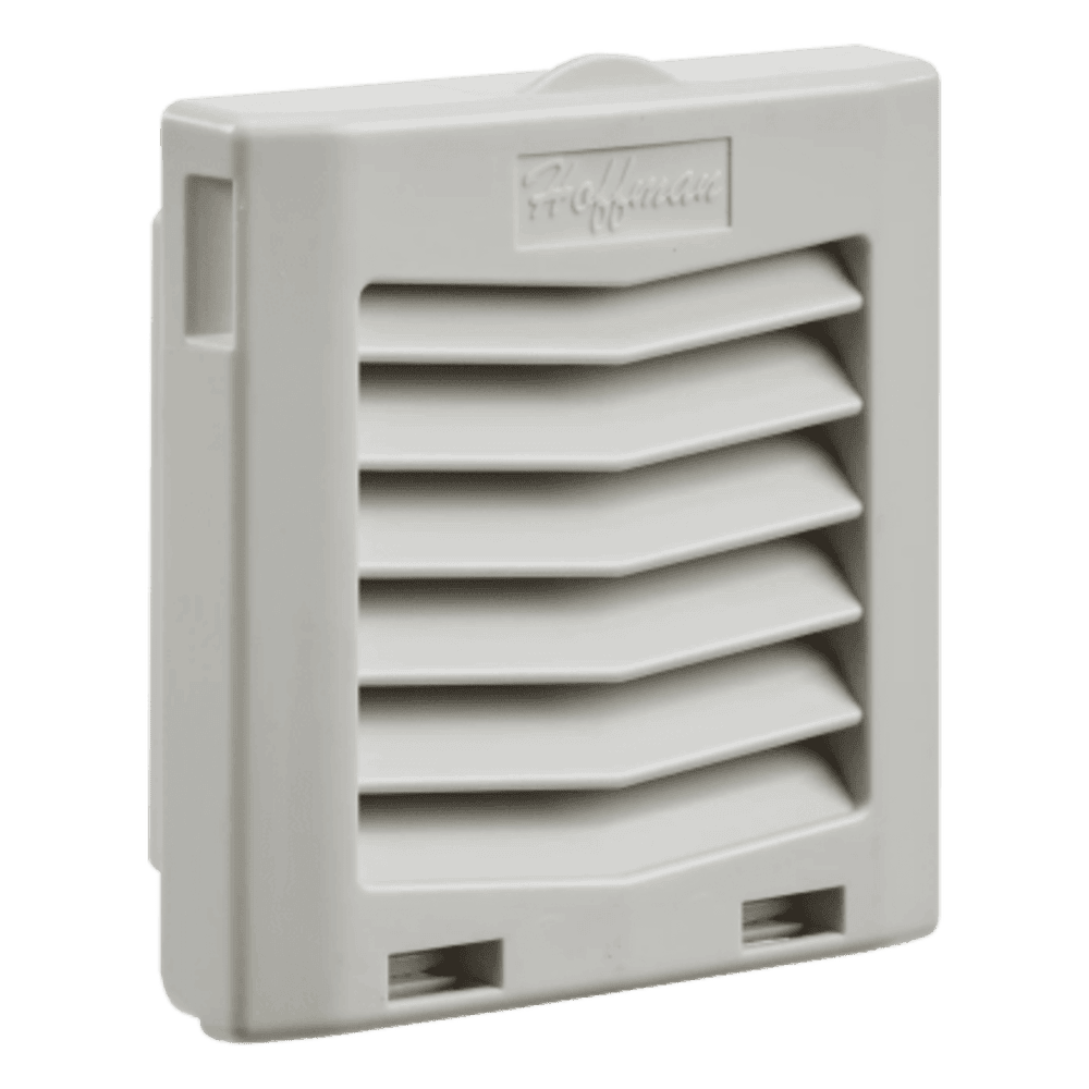 Rejilla de Escape para Ventilador con Filtro HG / Protección IP54 / Compatible con Ventiladores HF04 de 4 in (102 mm) / De Plástico / Color Gris Claro HG0400404