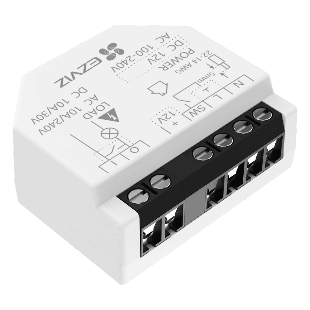 Relé Inteligente Wi-Fi, CS-T35-R100-WD, 16A 250VAC, Wi-Fi 6 y BLE, Control por App EZVIZ, Compatible con Google Assistant, Amazon Alexa y Matter, Protecciones de Temperatura y Sobrecarga CS-T35WD