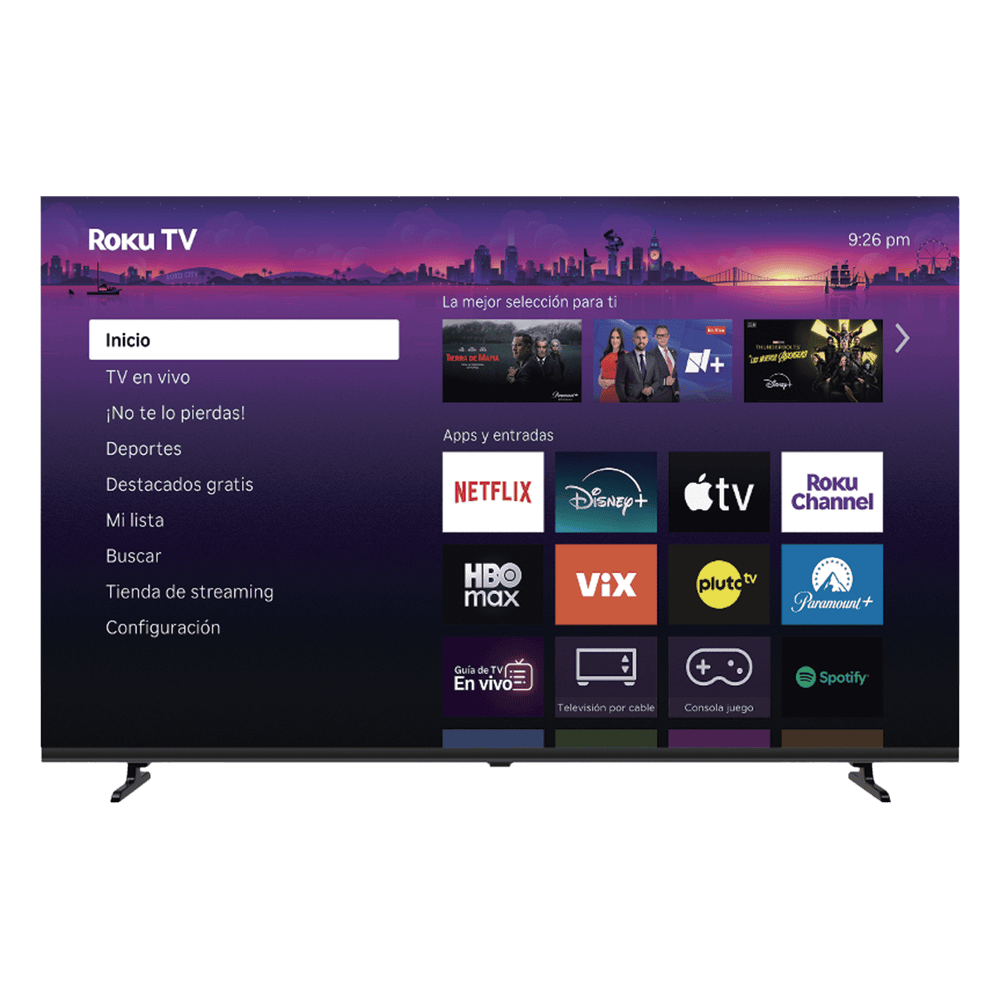SmartTV QLED 58 Pulgadas / 4K UHD / ROKU TV / Contraste 5000:1 / 1.07 Mil Millones de Colores / Dolby Audio / WiFi Integrado / VESA 200x200 mm R58XUQ-L1