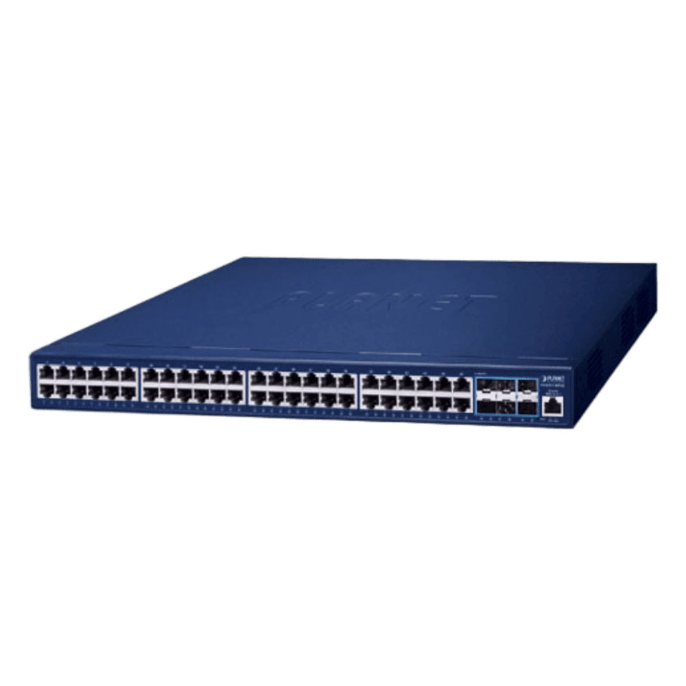 Switch Gestionado Capa 3 / 48 Puertos Gigabit + 6 Puertos 10G SFP+ / Routing IPv4/IPv6 / NMS Integrado / QoS Avanzado / Seguridad Empresarial GS-6311-48T6X