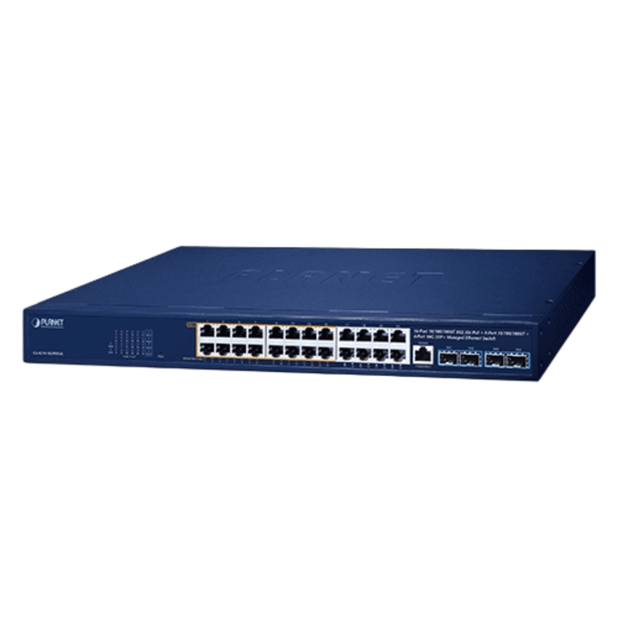 Switch Gestionado PoE++ 802.3bt / 16 Puertos Gigabit PoE++ 95W + 8 Puertos Gigabit + 4 Puertos 10G SFP+ / Presupuesto PoE 420W / IPv6/IPv4 / L2/L4 / ERPS / CloudNMS / Rack 440 mm (17.3 in) GS-4210-16UP8T4X
