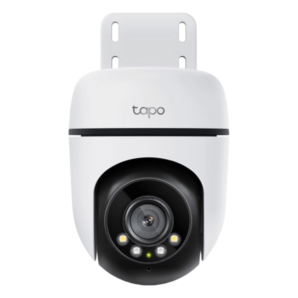 Cámara de Seguridad PTZ Exterior Wi-Fi / 2K 3 Megapixel (2304×1296) / 360° Panorámica Horizontal + 130° Vertical / Seguimiento Inteligente de Movimiento / Visión Nocturna a Color / IP65 / Compatible Alexa y Google Home TAPOC510W