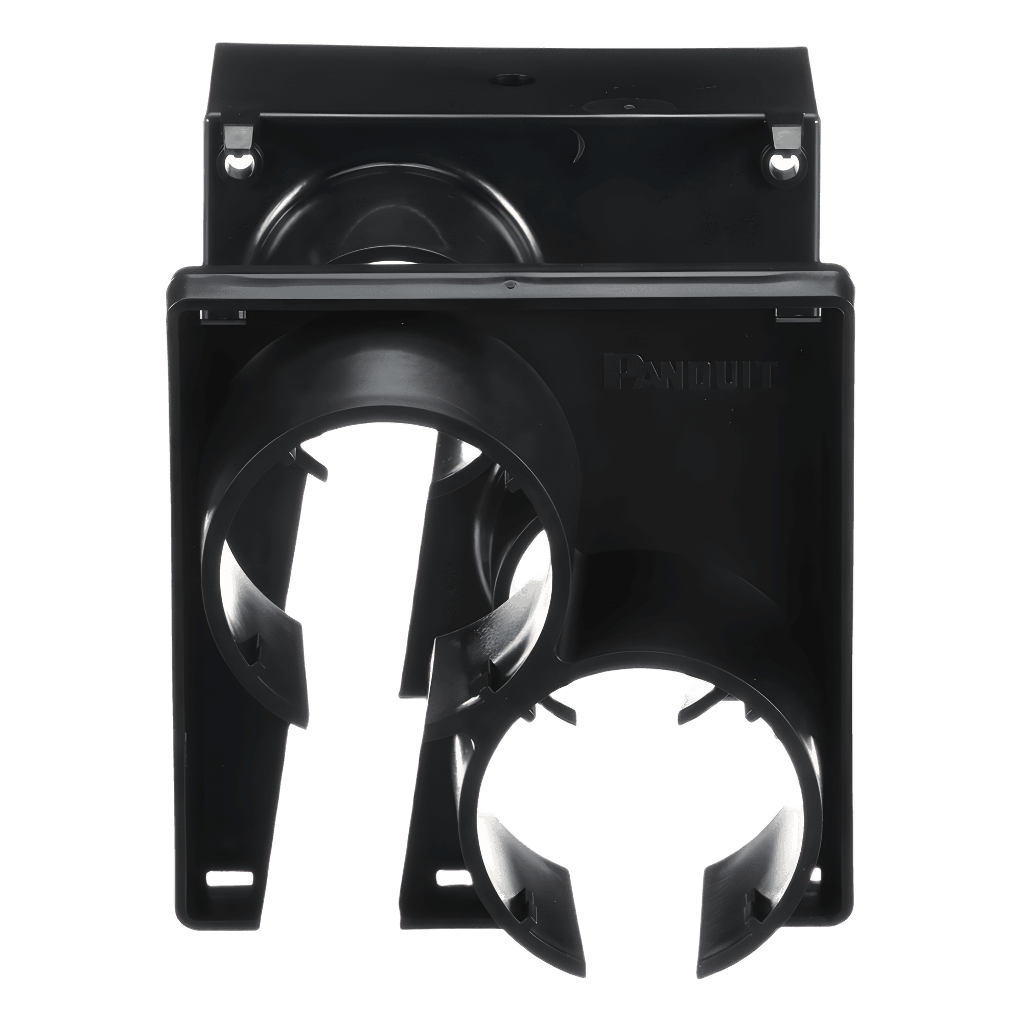 Tapa con 2 Salida a Tubo Corrugado de 1.5in (38mm), Para uso con Canaletas 4X4 FiberRunner™, Color Negro FIDT4X4LBL