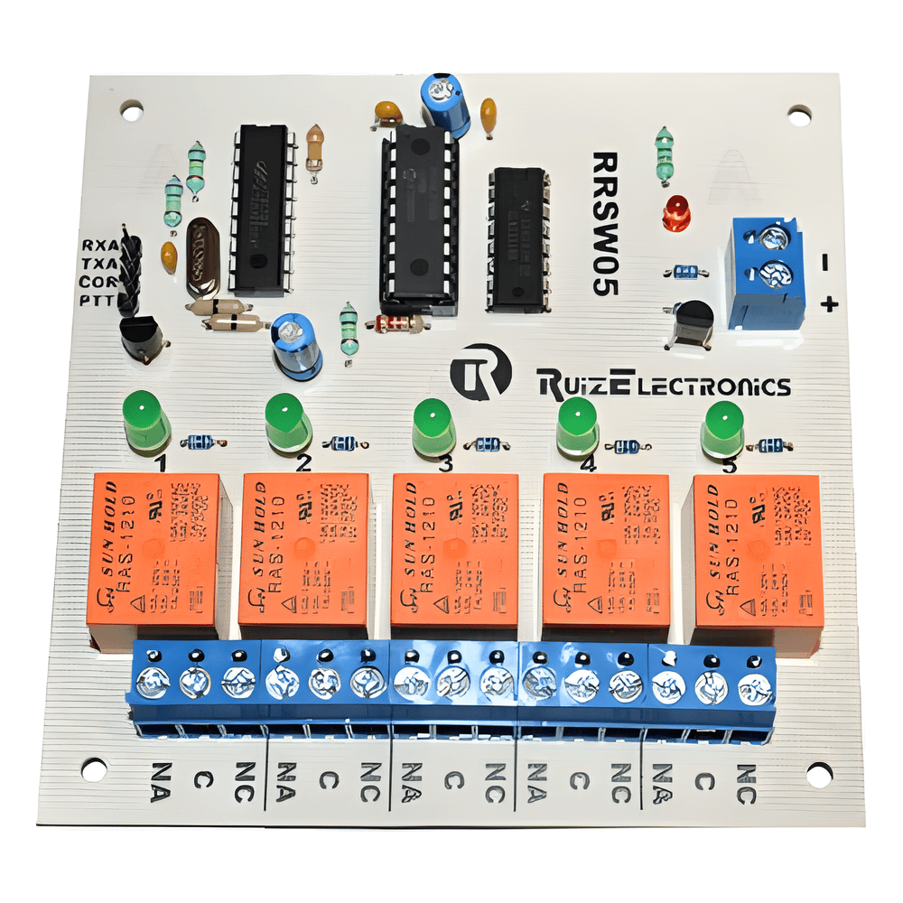 Tarjeta decodificadora para radio switch 5 zonas con DTMF. RRSW05