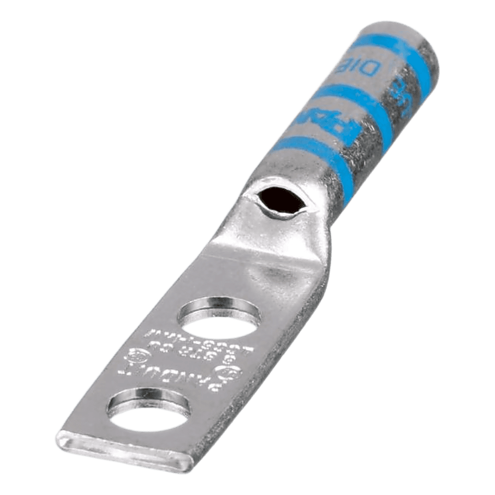Terminal Doble Ojillo para Cable 6 AWG, Orificio 1/4, Distancia de 16mm entre orificios. 1 Pieza LCC614AWL1PZ