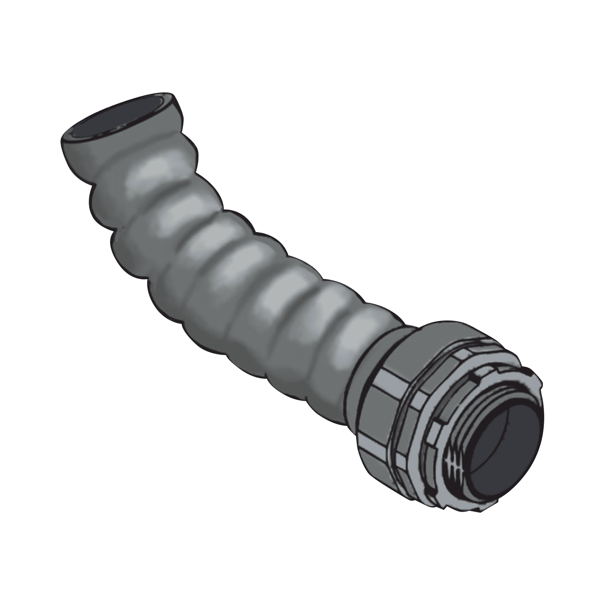 Tubo Flexible tipo Liquidtight de 1" (25 mm) / Acero + PVC / Rollo de 20 Metros. ANC-COT100-20
