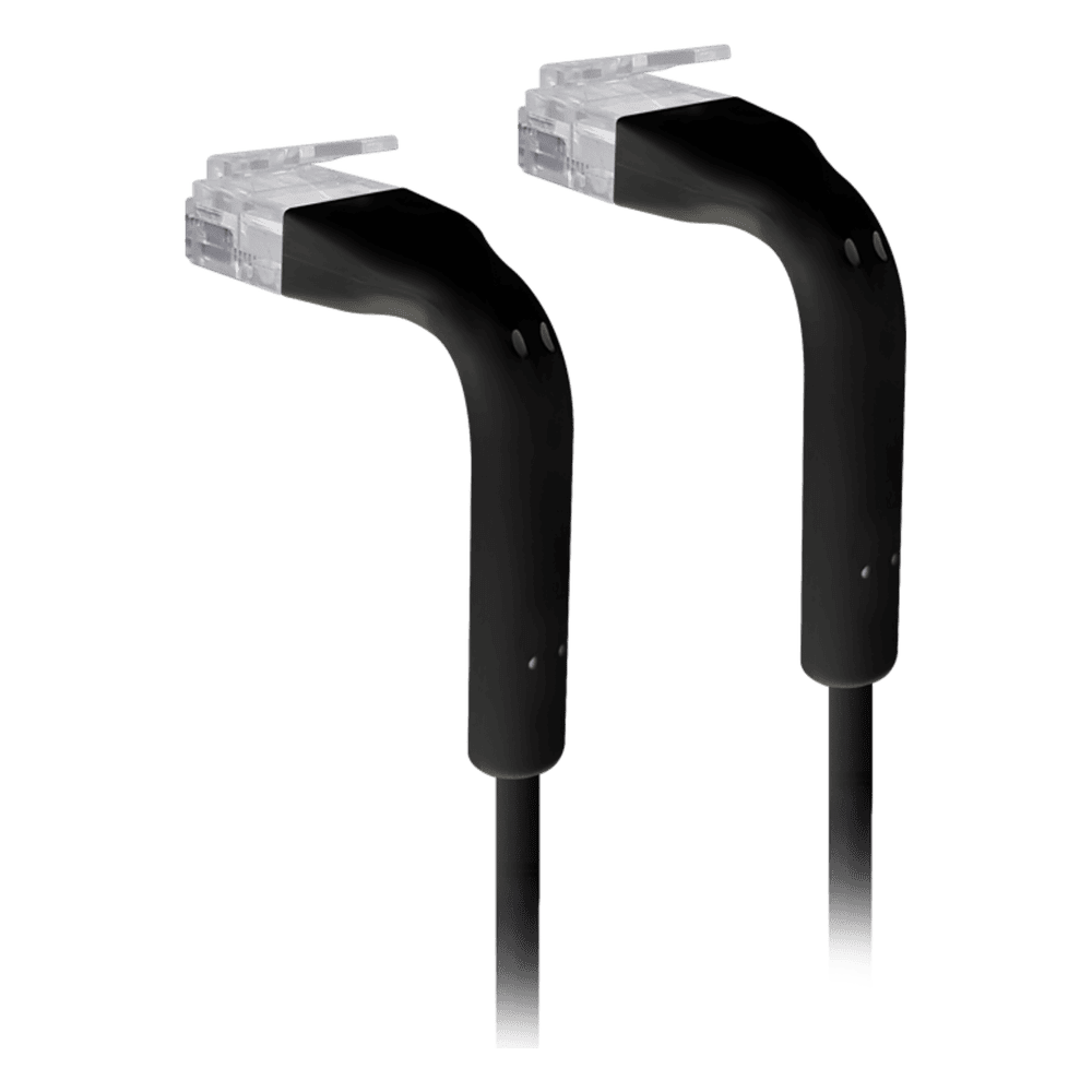 UniFi Patch Cable Cat6 Ultradelgado GbE con Botas Flexibles, Color Negro, 2 Metros (6.56 Pies) U-CABLE-PATCH-2M-RJ45-BK