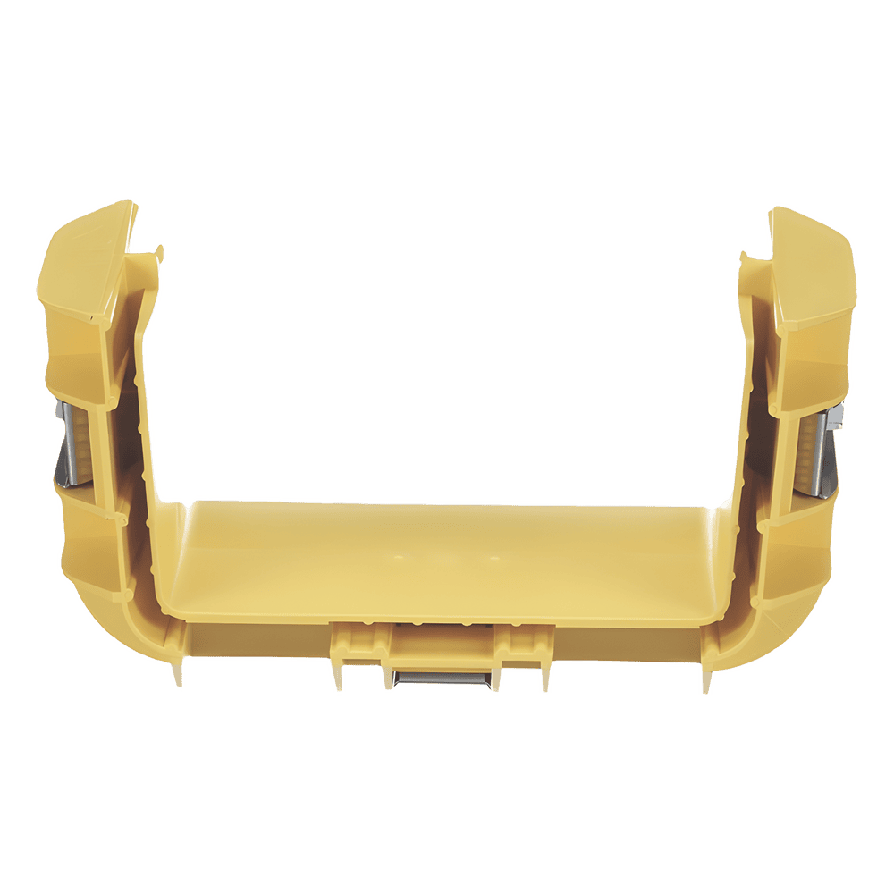 Union Recta "Cople", Para Canaleta FiberRunner™ 6X4, Color Amarillo FRBC6X4LYL