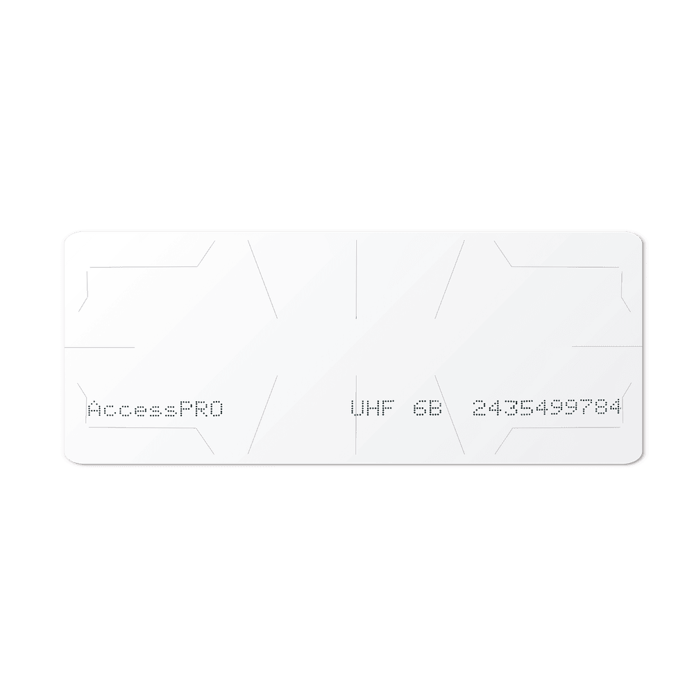 Label Tag UHF / ISO180006B / Adheres to Vehicle Windshield / Compatible with Long Range Readers for PRO6RF & PRO12RF