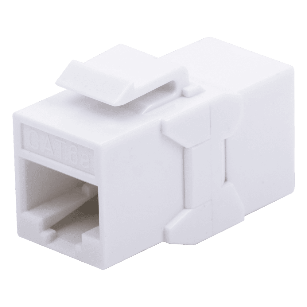 Acoplador UTP Cat6A Hembra RJ45 a RJ45 Hembra Color Blanco LPKJUC6A