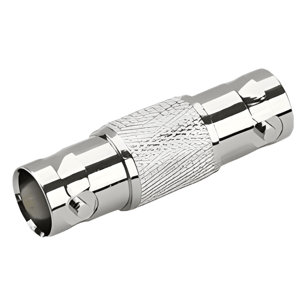 Adaptador Tipo Barril para 75 Ohm, de Conector BNC Hembra a BNC Hembra, Níquel/ Oro/ Teflón. TT-RG-09