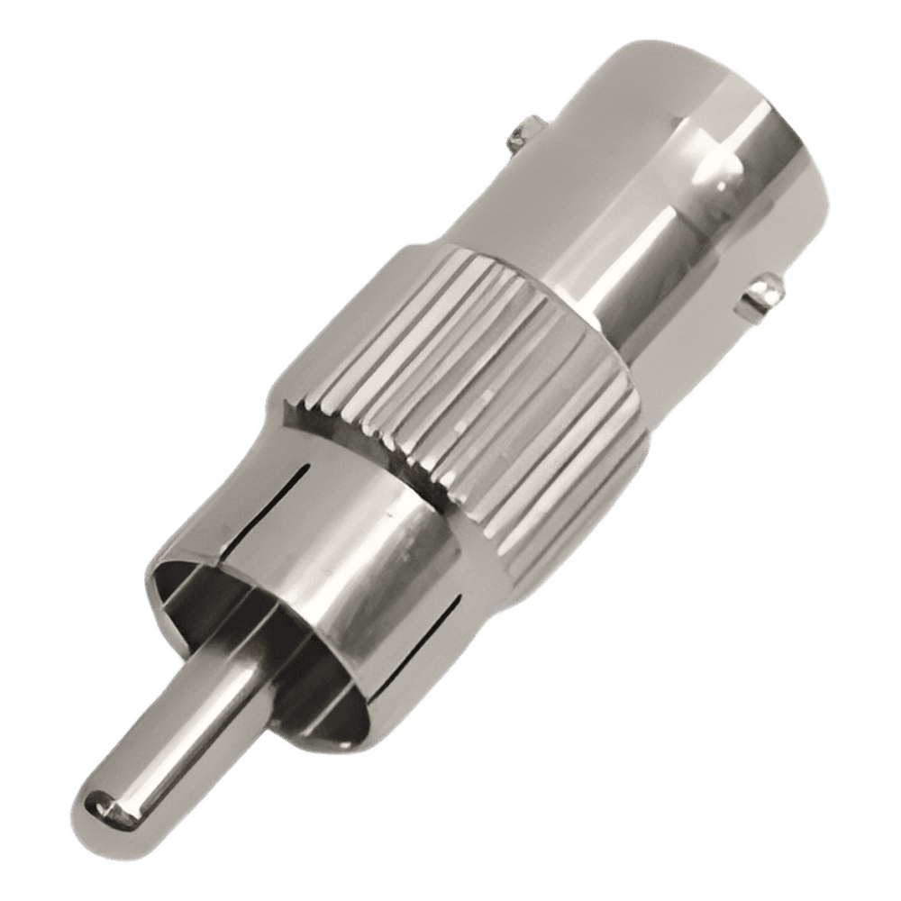 Adaptador en Línea para 75 Ohm, de Conector BNC Hembra a RCA Macho en Aplicaciones de Audio-Video para Cámaras, Monitores y DVR's. TT-RG-03