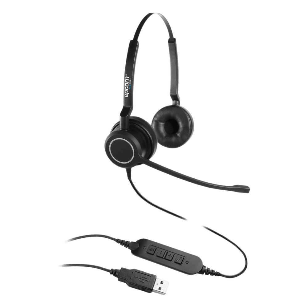 Audífonos USB de Diadema ESTÉREO con Audio HD / Micrófono con Cancelación de Ruido / Calidad para uso en Oficina PROA-HS10USBD