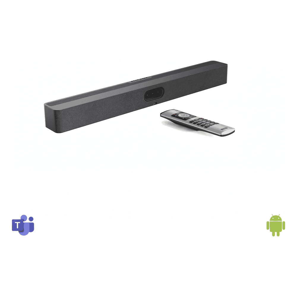 Barra de Videoconferencia A50 de Yealink para Salas Medianas y Grandes con Android Integrado para Microsoft Teams y Modo BYOD - Incluye Control Remoto A50-010