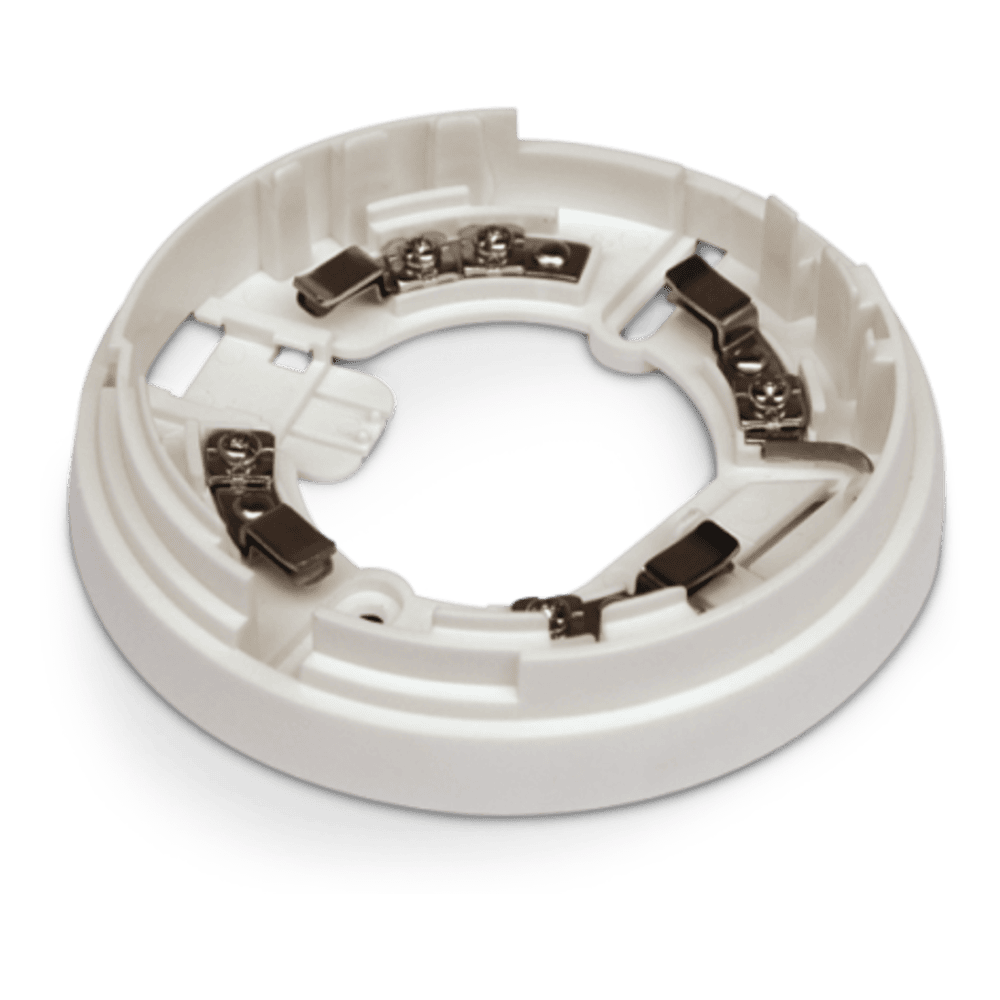 Base de Montaje para Detectores de Incendio INIM / Compatible IRIS Convencional y ENEA Analógico Direccionado / Terminales +, -, R / Cortocircuito Integrado / 110 mm (4.3 in) / 15 g EB0010