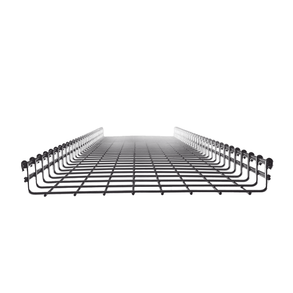 Wire Mesh Cable Tray, Electro Galvanized, up to 344 Cat6 Cables, Section 9.84 ft (3m), 2.13/15.75 in (54/400 mm) Width