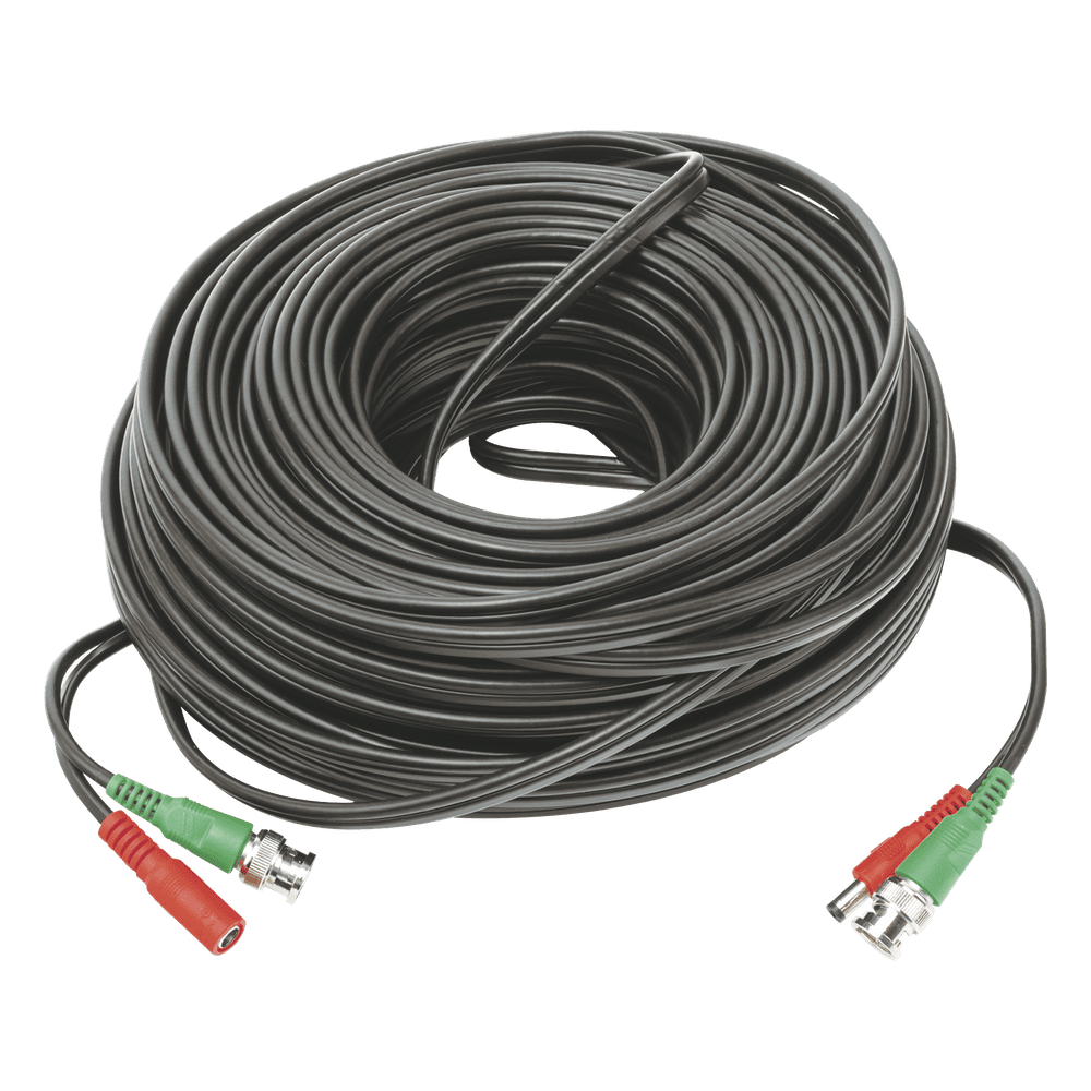 Cable Coaxial (BNC RG59) + Alimentación / SIAMES / 50 Metros (164 Pies) / 100% COBRE / Para Cámaras 4K / Uso Interior y Exterior DIY-50M-HD