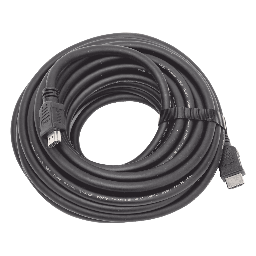 Cable HDMI de 10 Metros (32.81 pies) (High Speed) / Resolución 4K / Soporta Canal de Retorno de Audio (ARC) / Soporta 3D / Blindado para Reducir Interferencia / Chapado en Oro / Alta Resistencia y Durabilidad TTHDMI10M