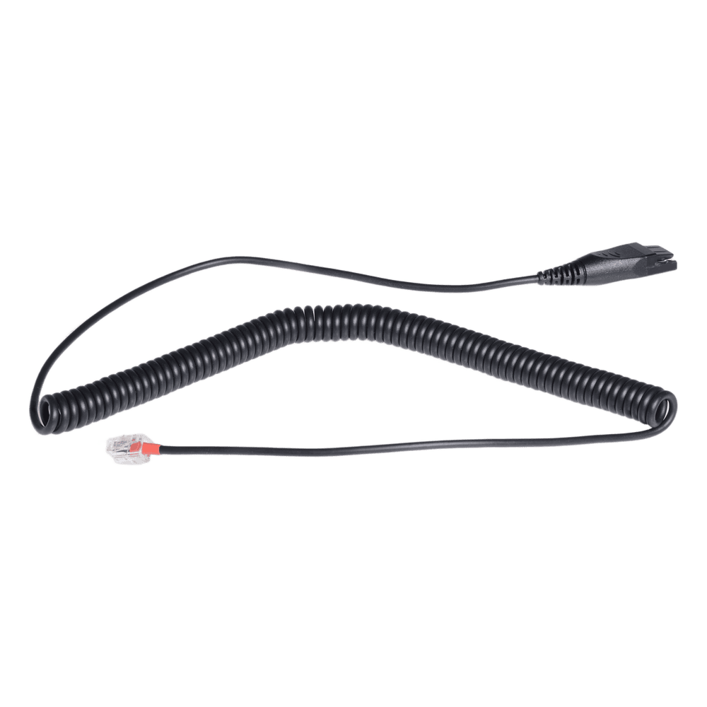 Cable QD A RJ9 de Repuesto Yealink Para Conexión De Diademas Profesionales A Teléfonos De Escritorio QD-TO-RJ9-CORD