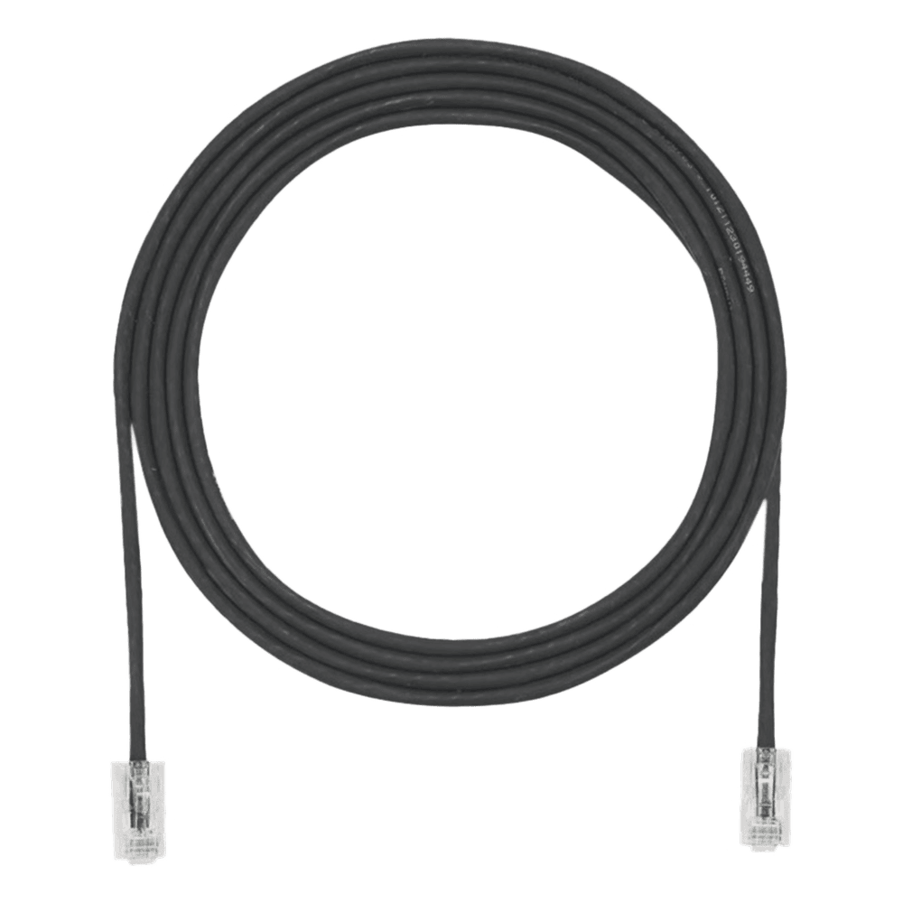 Cable de Parcheo UTP Cat6A, CM/LSZH, Diámetro Reducido (28AWG), Color Negro, 0.91 Metros (3 Pies) UTP28X3BL