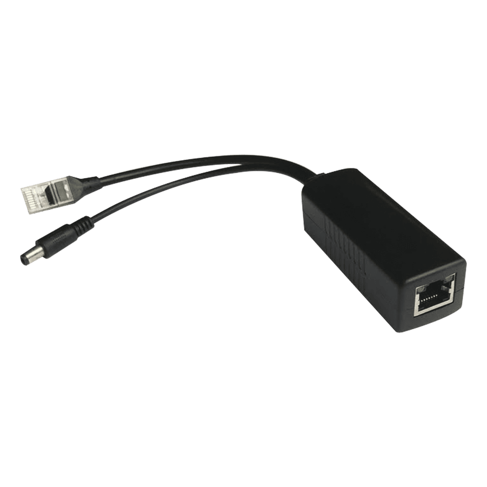 Cable divisor PoE pasivo de 48-55 Vcc @ 12 Vcc, 2 A. Aplicaciones como adaptar micrófonos en cámaras IP TTPL100