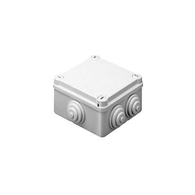 Caja Estanca de PVC Para Derivación y Conexión, 10 Entradas, Tapa con Tornillo de 1/4" de Vuelta, 150x110x70 mm (Área interna), Uso Exterior IP55, Material que no Propaga el Fuego y Libre de Hálogenos GW-44-026