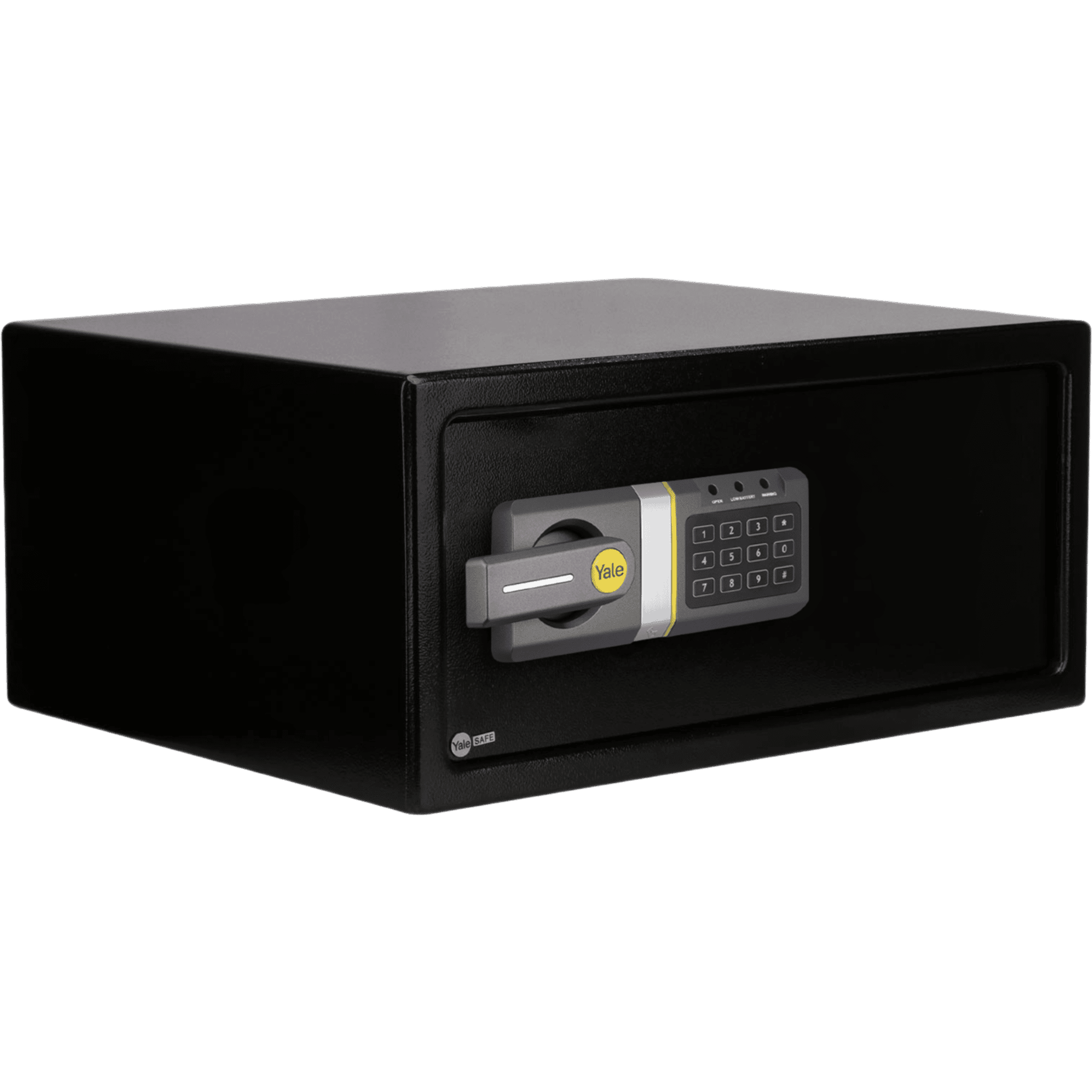 Caja Fuerte Electrónica Residencial / Apertura por Código 3-8 Dígitos / Llave de Emergencia / Puerta Acero Reforzado / Bloqueo 5 Minutos / Alimentación 4 Pilas AA / Indicadores LED MX86977