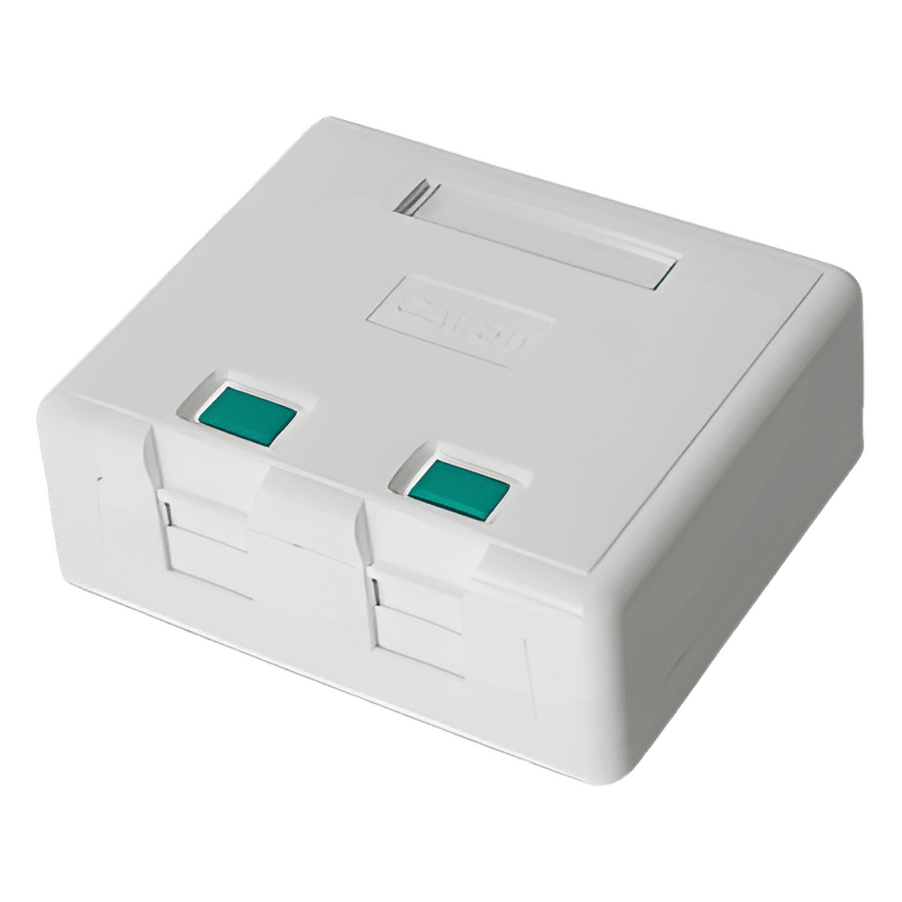 Caja de Pared con 2 Puertos Keystone, No Incluye Jacks LP-WP-06