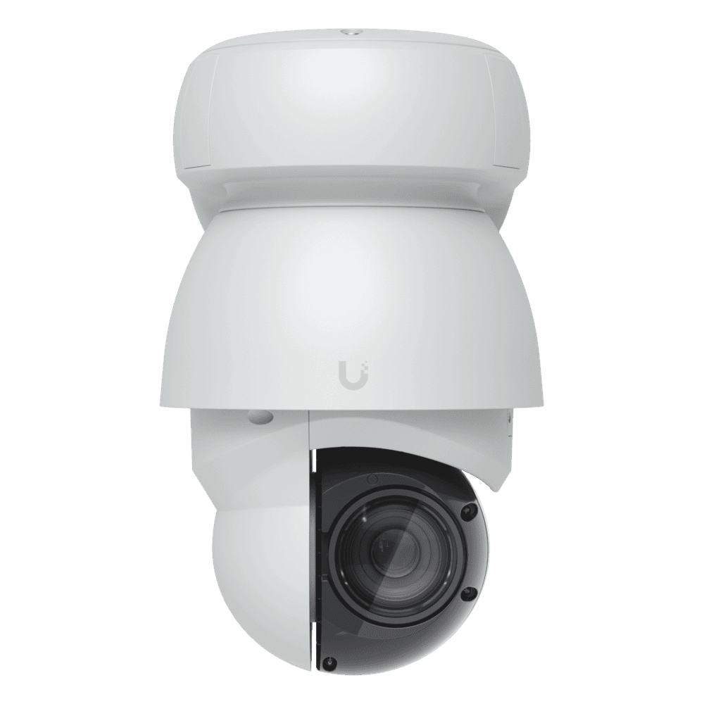 Cámara UniFi Protect PTZ AI Industrial Color Blanco, 4K (8MPX), Zoom Óptico 22x, Visión Nocturna IR 100 m, Reconocimiento Facial y Placas, Protección IP66, Movimiento 360°, PoE++ UVC-AI-PTZ-W