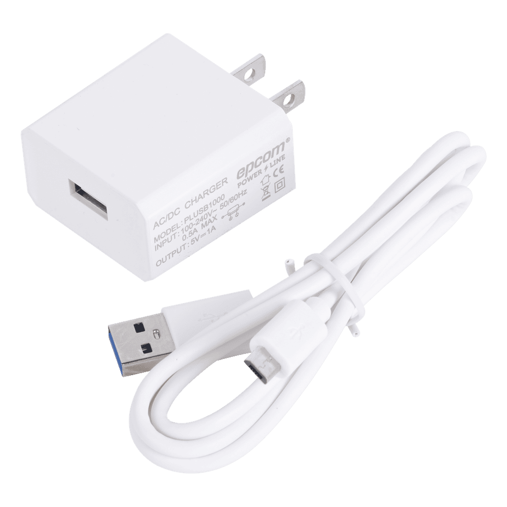 Cargador Micro-USB Profesional de 1 Puerto / 5 VCC / 1 Amper Para Smartphones y Tablets / Voltaje de Entrada de 100-240 VCA PLUSB1000V