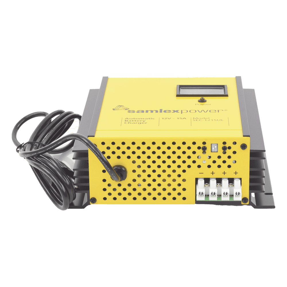 Cargador de Baterías de Plomo Ácido 12 Volts, 15 A / Bancos de 100 a 200 Ah SEC-1215-UL