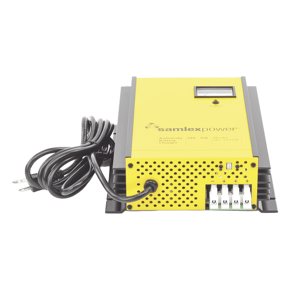 Cargador de Baterías de Plomo Ácido 24 Volts, 15 A / Bancos de 100 a 200 Ah SEC-2415-UL