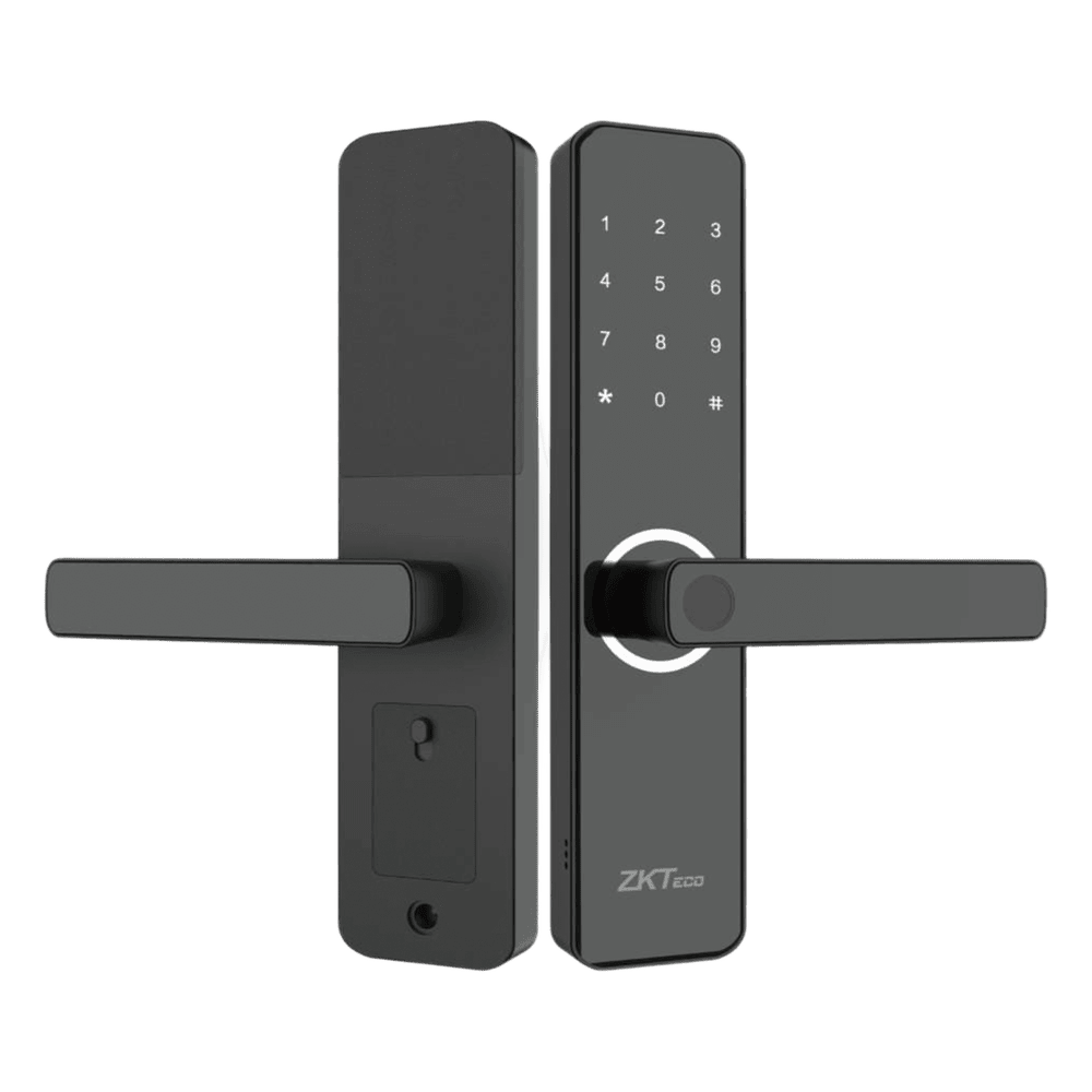 Cerradura Inteligente / Huella Digital y Wi-Fi / Mortise Europeo DIN / 300 Usuarios / App ZSmart / Carga Emergencia Micro-USB ML100