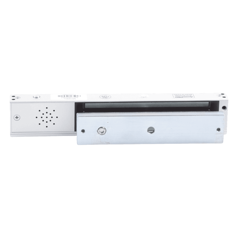 Chapa magnética 600Lb con  Buzzer de alarma de puerta mantenida abierta / LED indicador de estado /  Sensor de estado de placa/ Libre de Magnetismo Residual MAG600BZ