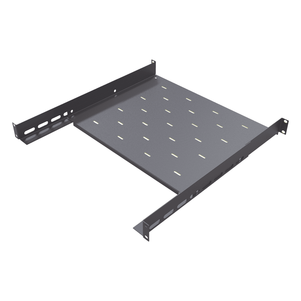 Charola para Gabinetes y Racks de Pared de 4 puntos de Fijación, Profundidad Ajustable de 347 a 489 mm SCH-GFP