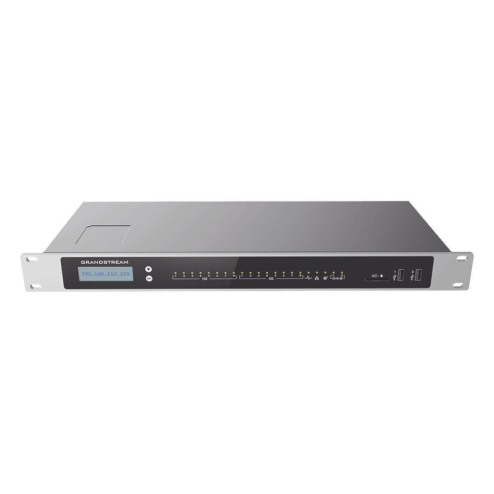 Conmutador IP-PBX para hasta 1500 usuarios y 200 llamadas simultaneas, 8FXO, 8FXS, solución para PyMEs UCM6308A