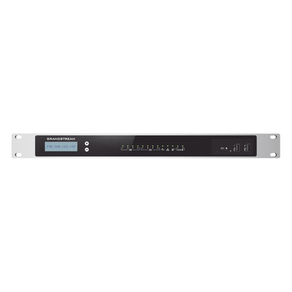 Conmutador IP-PBX para hasta 2000 usuarios y 300 llamadas simultaneas, 4FXO, 4FXS,  para solución de comunicaciones unificadas y colaboración UCM6304
