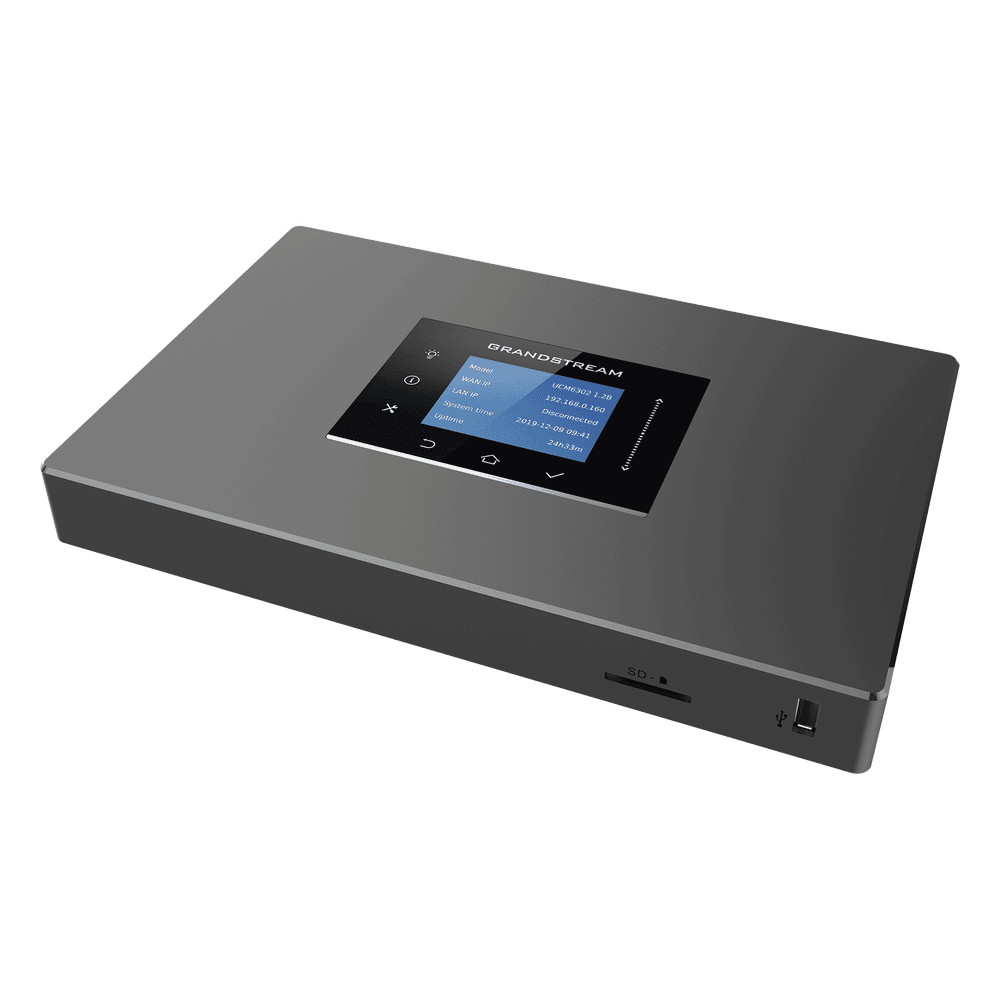 Conmutador IP-PBX para hasta 500 usuarios y 75 llamadas simultaneas, 1FXO, 1FXS,  para solución de comunicaciones unificadas y colaboración UCM-6301