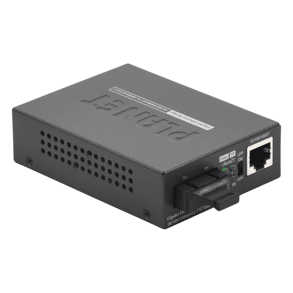 Convertidor de Medios UTP/ Fibra Óptica de 1000 Mbps, Multi-Modo, Hasta 550 m, Conector SC GT-802