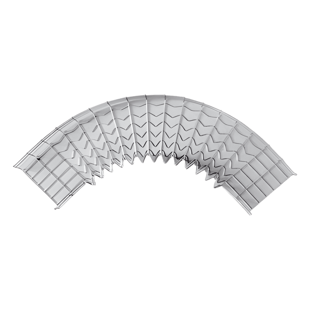 Curva Pre-Fabricada Horizontal de 90° con medidas de 66 mm de Peralte y 100 mm Ancho (66/100 mm) CH-C90-66/100EZ