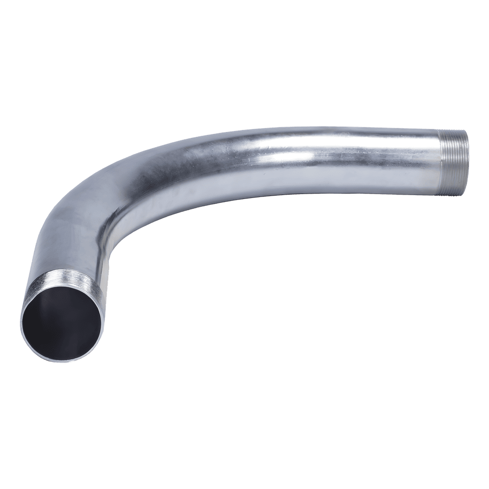 Curva/Codo de 90° de 3" (76mm) pared gruesa con rosca galvanizado etiqueta amarilla JU-PG-300-COD