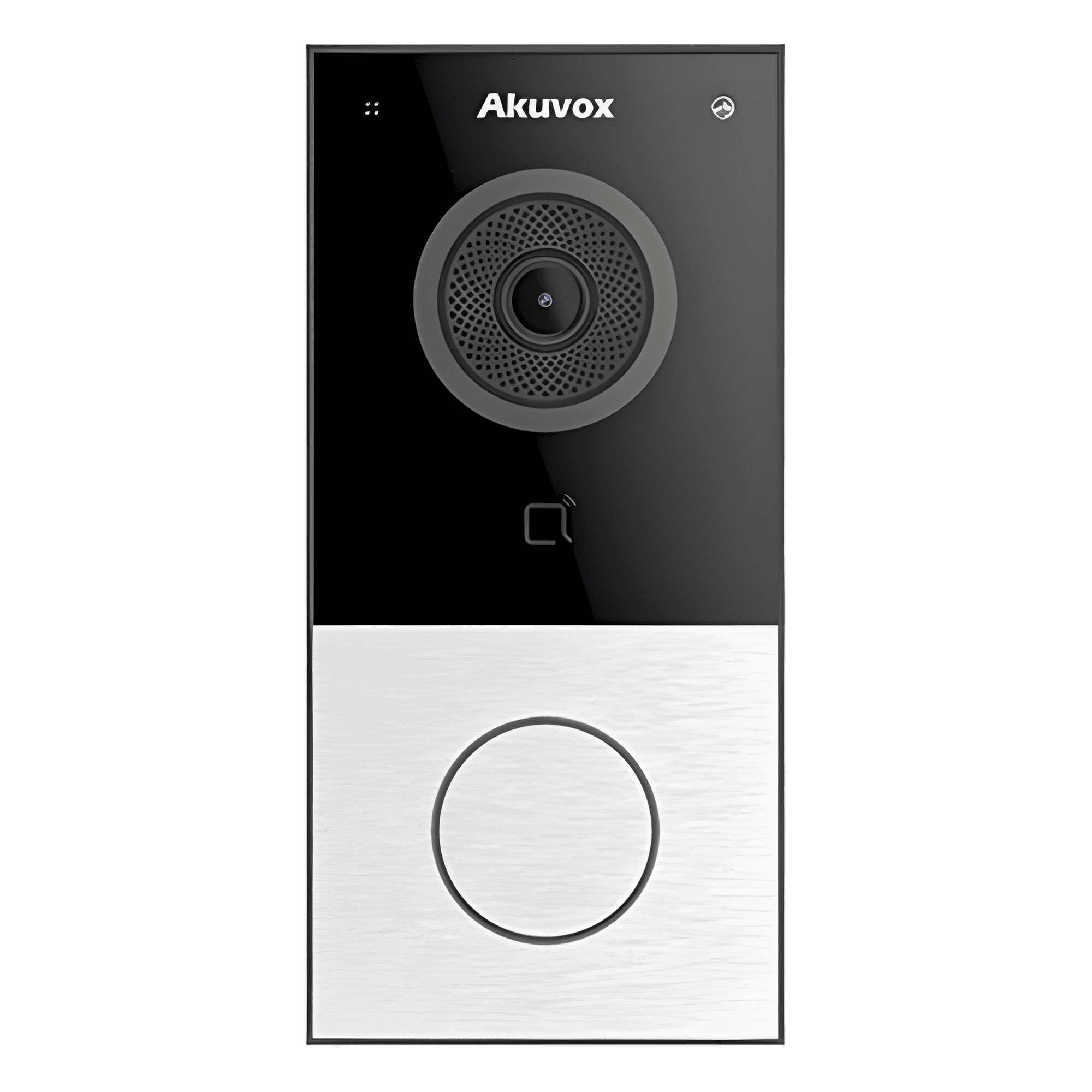DOORBELL / WIFI / 100% en la Nube / POE / Bluetooth / NFC / Lector de Tarjetas MIFARE / Notificación en APP /  Llamada Telefónica / SIP / ONVIF / IP65 / Cámara 2 MP / Botón con Iluminación / Control de 1 Puerta E12W