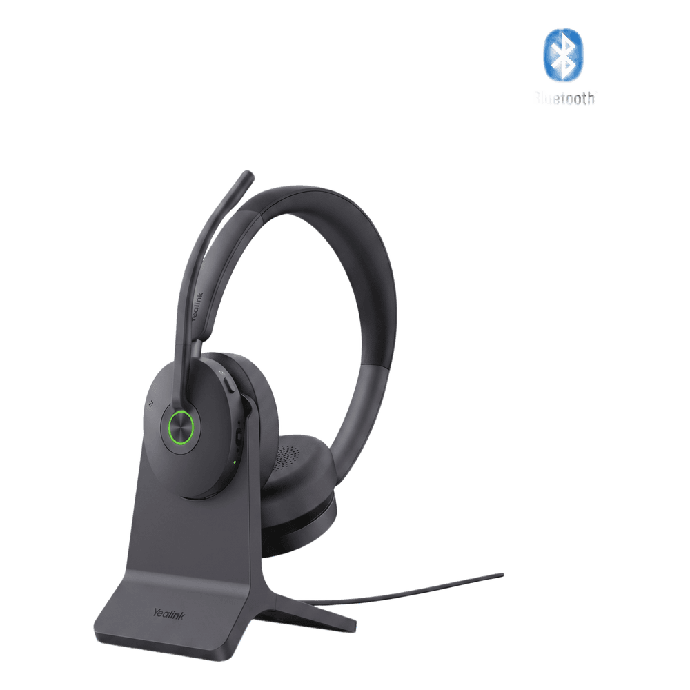 Diadema Bluetooth Yealink BH74 con Cancelación Activa de Ruido Híbrida, Base de Carga y Tecnología Acoustic Shield 3.0. BH74-WITH-STAND-TEAMS-USB-C/A