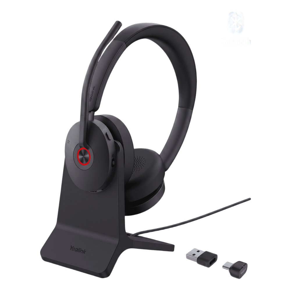 Diadema Inalambrica BH74-With-Stand-UC-USB-C/A de Yealink con Compatibilidad UC Multiplataforma y Acoustic Shield 3.0 BH74-WITH-STAND-UC-USB-C/A