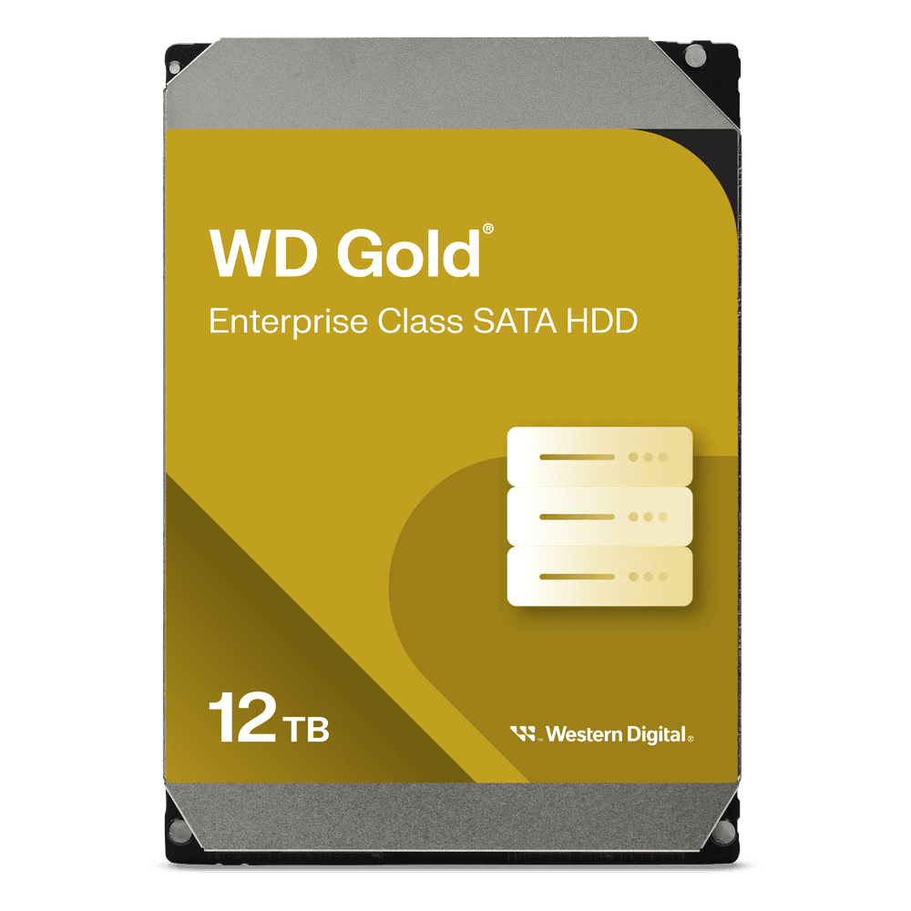 Disco Duro Empresarial WD Gold / SATA 6 Gb/s / 12 TB / 7200 RPM / Tecnología HelioSeal / ArmorCache / 5 Años Garantía / 2.5M Horas MTBF WD122KRYZ