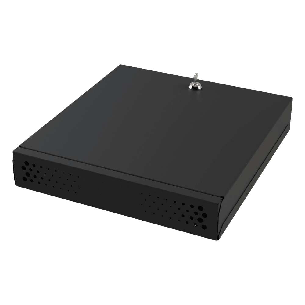 Gabinete Metálico de Seguridad para DVR/NVR, Ancho 396 mm x 78 mm de Alto x GABVID1R3