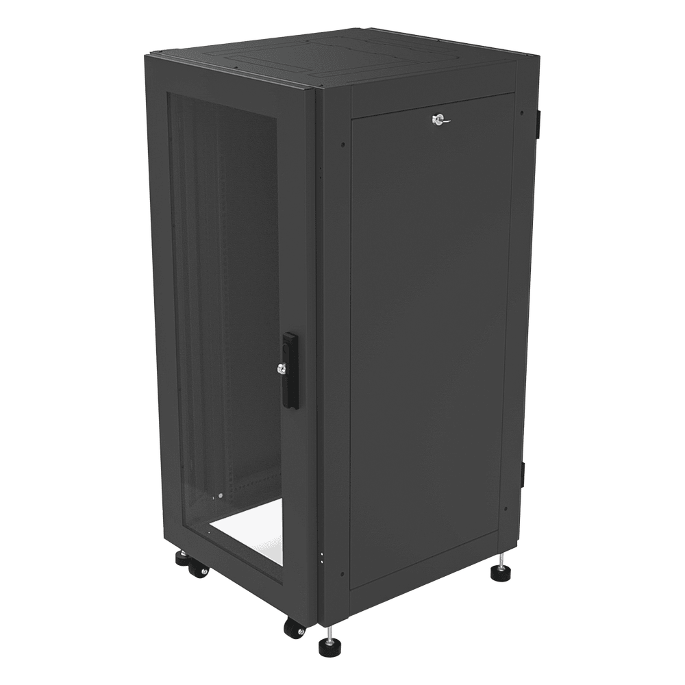 Gabinete Profesional para Telecomunicaciones de 19in, Instalación a Piso, 24UR, 600 mm Profundidad, Se envía el Gabinete Armado. LP-6060-24U-R2
