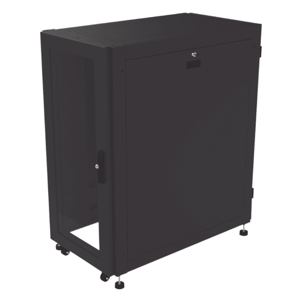 Gabinete Profesional para Telecomunicaciones de 24UR, 600 mm de Ancho x 1000 mm de Profundidad, Se envía el Gabinete Armado. LP-60100-24U-R2