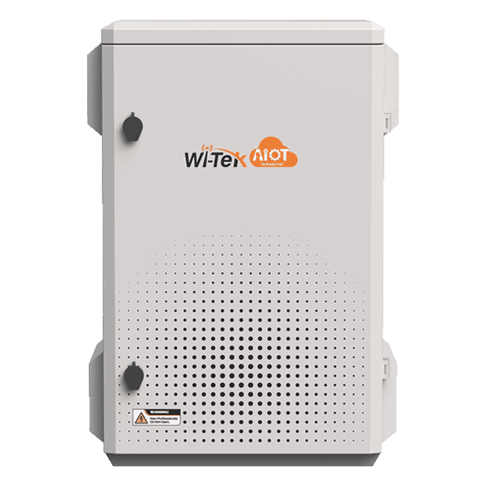 Gabinete de Acero Ventilado para Exterior 380 x 660 x 240 mm con Rieles DIN y 4 Placas Laterales para Montaje de Equipos por Fuera WI-IOTBOX03-V3