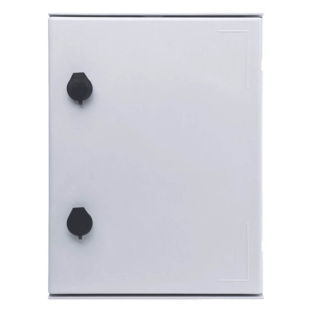 Gabinete de Poliéster IP65 Uso en Intemperie (300 x 400 x 200 mm) con Placa Trasera Interior de Plástico (Incluye Chapa y Llave). PST-3040-20P